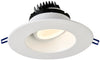 Lotus LED Lights LRG6-5CCT-HO-WH 6 Inch Downlight Regressed Gimbal - High Output - 18 Watt - 5CCT - White Finish - Type IC Air-Tight - Title 24  Compliant - Energy Star - cULus Listed - Wet Location