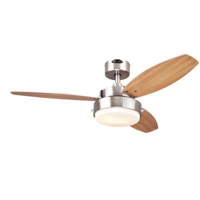 Westinghouse 7221600 Indoor Ceiling Fan with LED Light Fixture, 42 inch, Brushed Nickel Finish, Reversible Blades, Opal Frosted Glass
