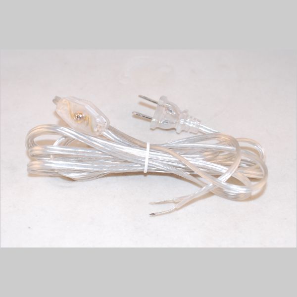 Kirks Lane-30209 - 8' silver SPT-1 cord w/switch 24" from end