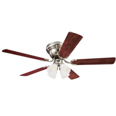 Westinghouse 7232000 Indoor Ceiling Fan with Dimmable LED Light Fixture - 52 inch - Brushed Nickel Finish - Reversible Blades - Frosted Ribbed Glass