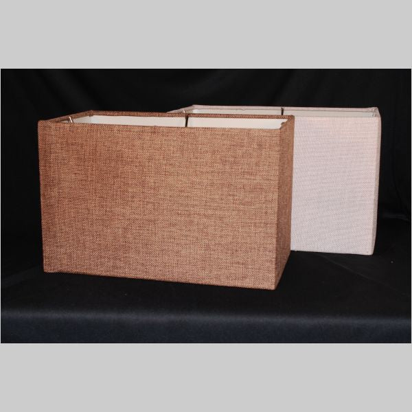 Kirks Lane-20640 - 14 Inch X 8 Inch X 9 Inch Cocoa Burlap Rectangle Shade