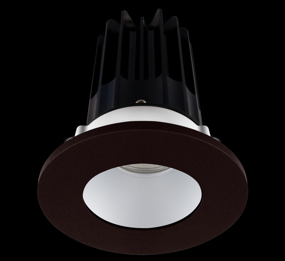 Lotus LED 2 Inch Round Recessed LED 15 Watt High Output Designer Series - 2700 Kelvin - Alzak Reflector - Trim Bronze