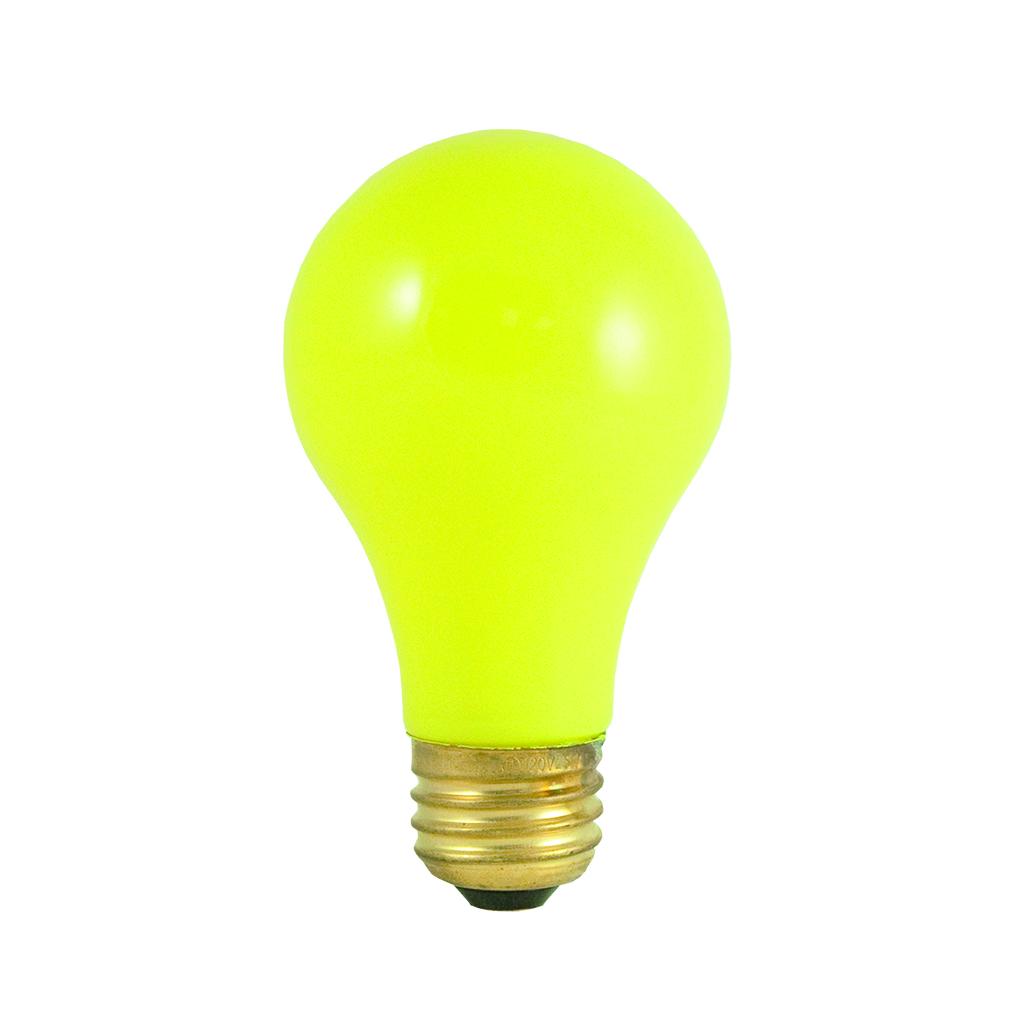 Bulbrite 106825 25 Watt A19 Incandescent Ceramic Yellow Party Bulb
