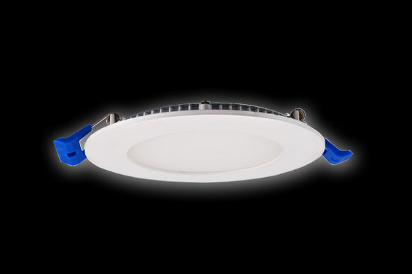 6 Inch Ultra Slim Round Recessed LED 12 Watt - 3000 Kelvin - White Trim