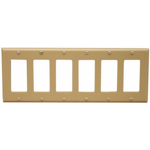 Morris Products 81160 Ivory 6 Gang Decor/GFCI