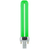 Plug-In - PL 2-Pin Single U-Shaped Twin Tube - 9 Watt -Green - Green