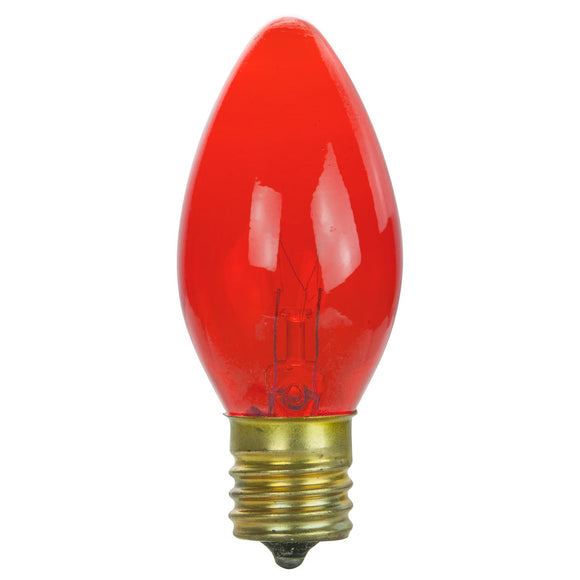 Incandescent - C9 Colored Night Light - 7 Watt -Red - Red