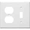 Morris Products 81291 White 2 Gang 1Duplex 1Toggle