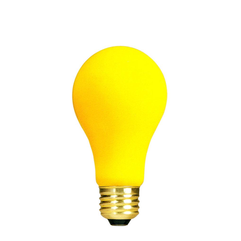 Bulbrite 103100 100 Watt A19 Incandescent Yellow Bug Light