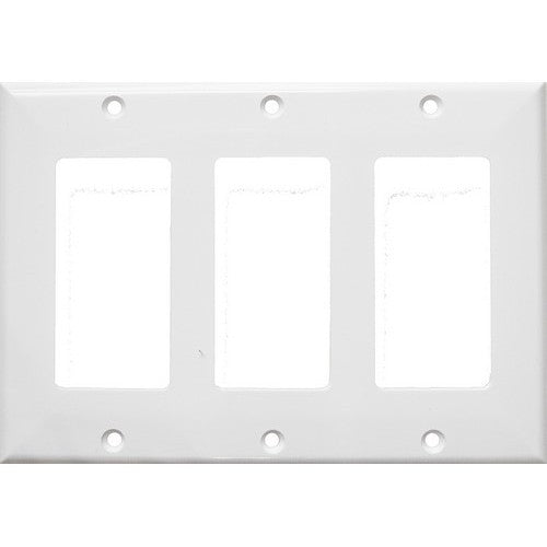 Morris Products 81131 Lexan Wall Plates 3 Gang Decorative/GFCI White - You can ftt beat this 3 Gang Decorative/GFCI Wall Plate.