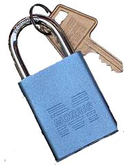 Morris Products 21652 Blue Padlock Keyed Alike