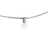 Bulbrite 810160 - 25 ft String Light Kit - 15 Sockets - E12 Base - White Wire with 10 Watt G12 White Finish Lamps - STRING15/E12/WHITE-G12KT