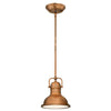 Westinghouse 63086A One Light LED Pendant - Washed Copper Finish - Prismatic Frosted Acrylic Lens