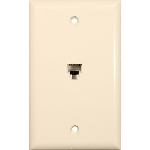 Morris Products 86013 6 Cond Flush Phone Jack Lt Alm