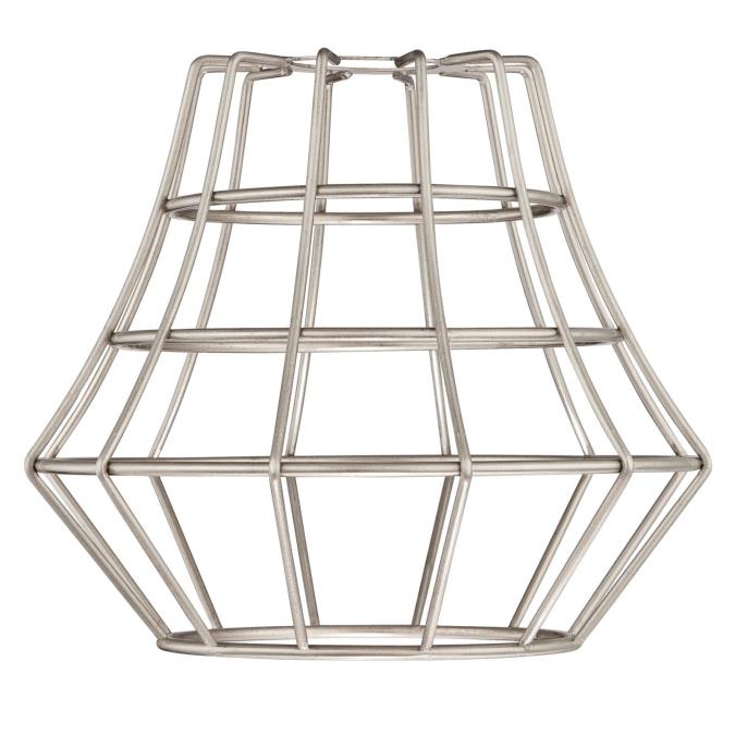 Westinghouse 8507500 Brushed Nickel Angled Bell Cage Shade - 2.25 Inch Fitter