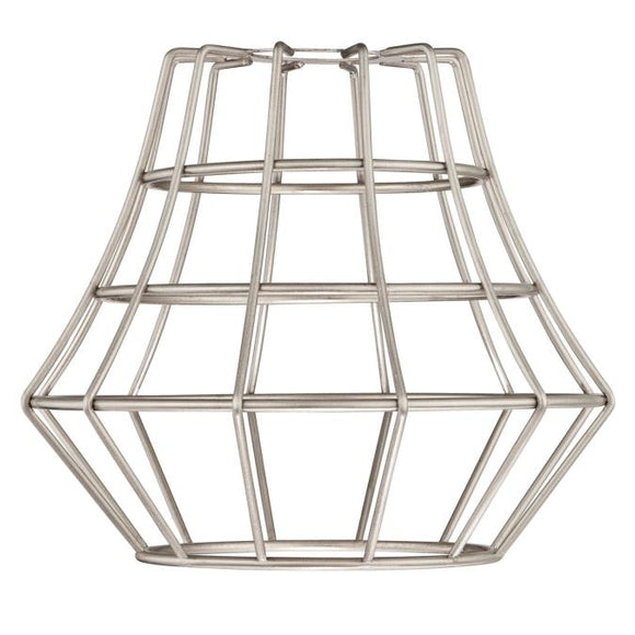 Westinghouse 8507500 Brushed Nickel Angled Bell Cage Shade - 2.25 Inch Fitter