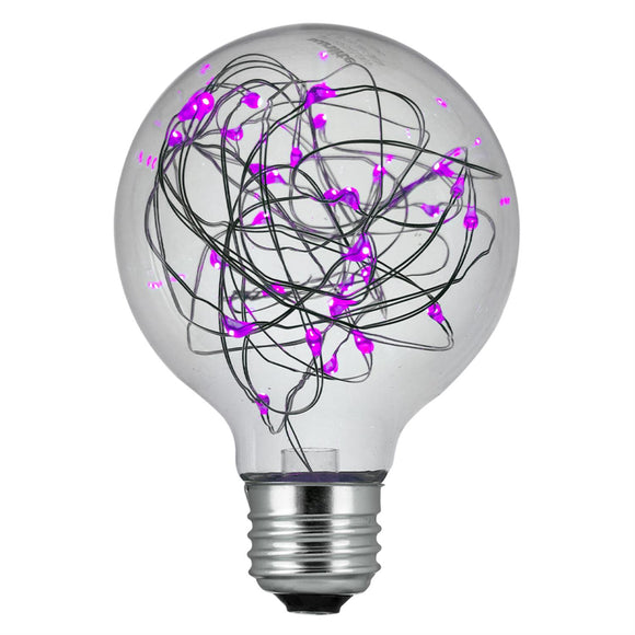 Sunlite  81173-SU - G25/LED/DX/1.5W/P LED G25 Globe String Decorative Light Bulb, Purple