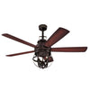 Westinghouse 7217100 Indoor Ceiling Fan - 52 inch - Oil Rubbed Bronze Finish with Highlights Reversible Blades Cage Shade