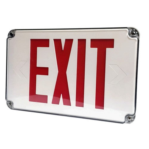 Morris Products 73454 Wet Location Red Exit Light RC