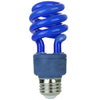 Compact Fluorescent - Colored Mini Spiral - 13 Watt -Blue - Blue