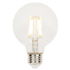 Westinghouse 4317300 Filament LED G25 Globe Dimmable Light Bulb - 6.5 Watt - Clear - 2700 Kelvin - E26 Base