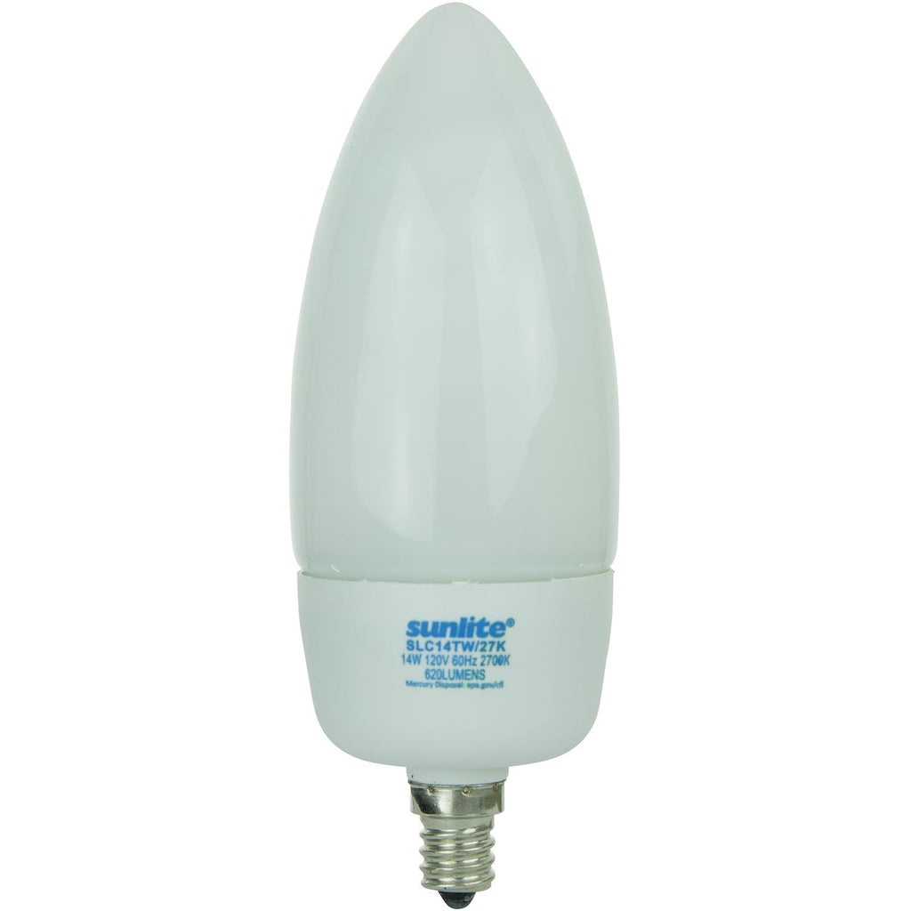 Compact Fluorescent - Chandelier - 14 Watt - 620 Lumens  - Warm White - 2700 Kelvin