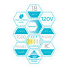 Luxrite LR24025 - 18 Watt LED 1 X 1 Surface Mount Panel - 5CCT Selectable