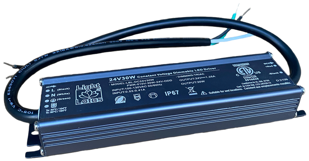 Lotus LED Lights LBL-DC24V30W 24V 30W Class 2 Driver 120V Input Triac ...