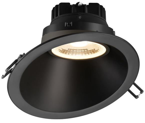 Lotus LED Lights LRG6-5CCT-HO-6RSL-BK 6 Inch Downlight 30 Degree Sloped Regressed Gimbal - High Output - 18 Watt - 5CCT - Black Finish - Type IC Air-Tight - Title 24  Compliant - Energy Star - cULus Listed - Wet Location