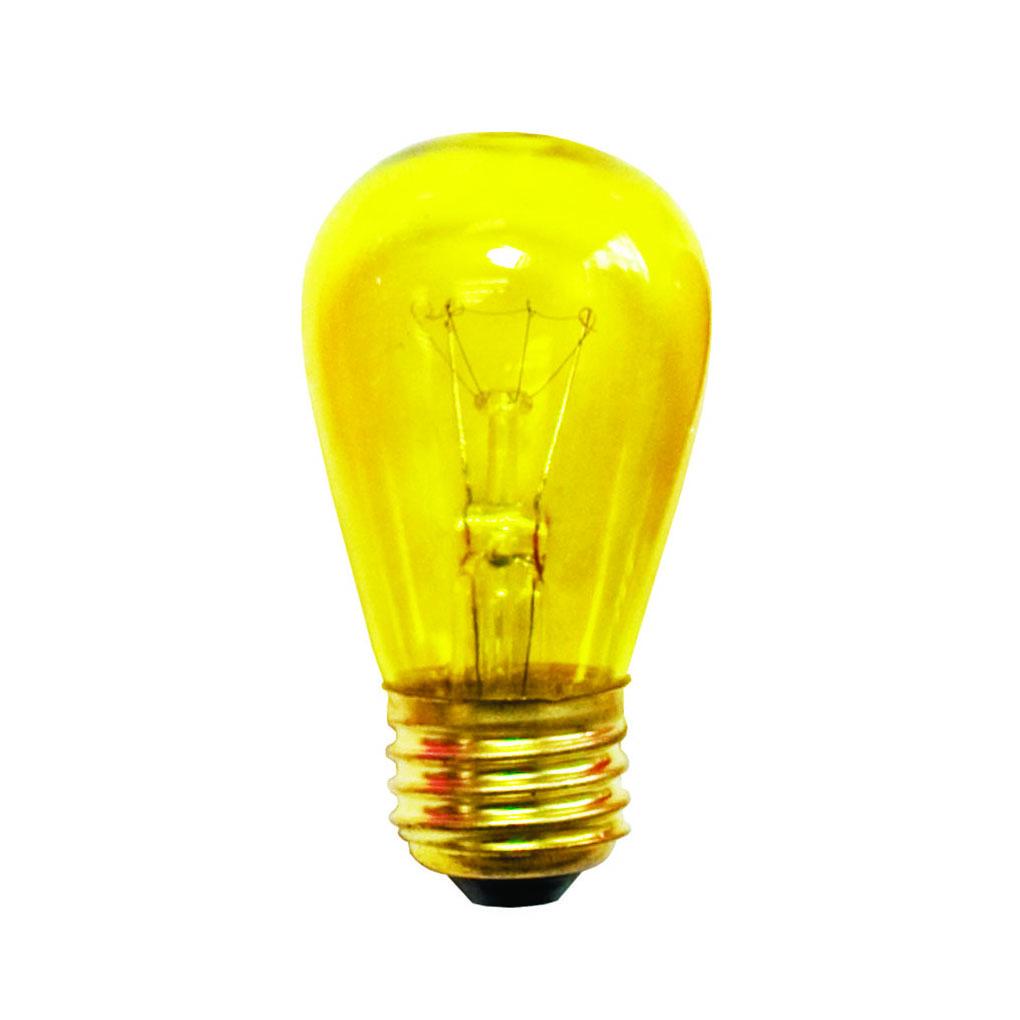 Bulbrite 701811 11 Watt S14 Incandescent Yellow SingTransparent