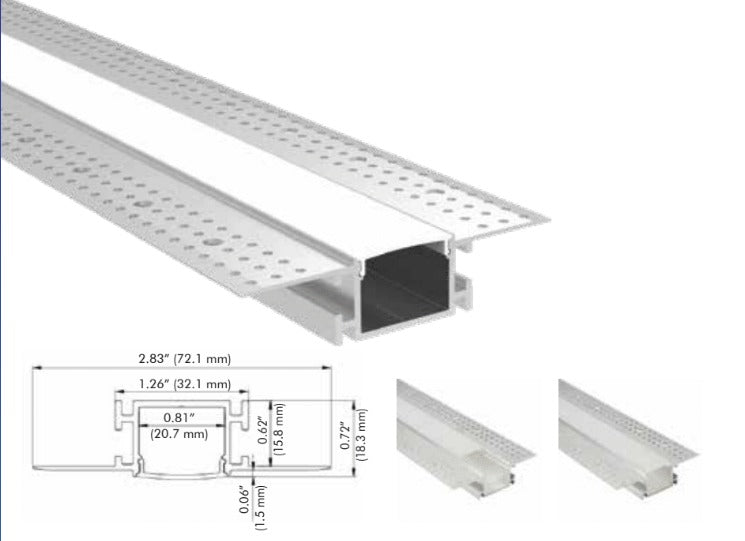 Light Blue USA LBUSA-ALP113 - Invisible Extrusion for Resessed LED Tape Light
