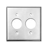 Morris Products 83510 SS 2Gang Single Recept 1.406
