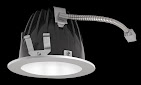 RAB NDLED6RD-80YN-W-S - 6 Inch Round LED Downlight - 3500 Kelvin - White Cone Silver Trim