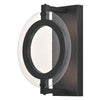 Westinghouse 6374100 LED Wall Fixture - 15 Watt Dimmable - Matte Black Finish - Clear Seeded Glass