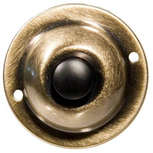 Morris Products 78235 1-3/4 inch Antique Brass Pushbutt