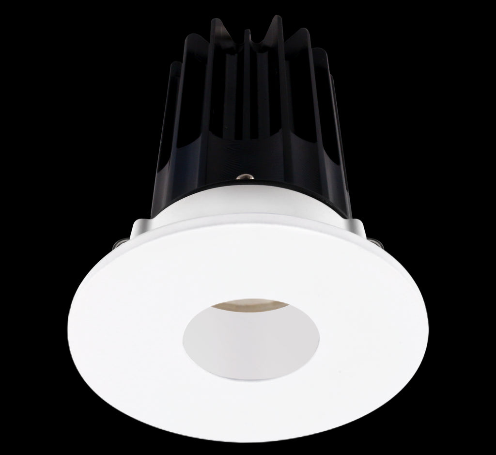 Lotus LED 2 Inch Round Recessed LED 15 Watt High Output Designer Series - 3000 Kelvin - White Reflector - Pinhole Trim