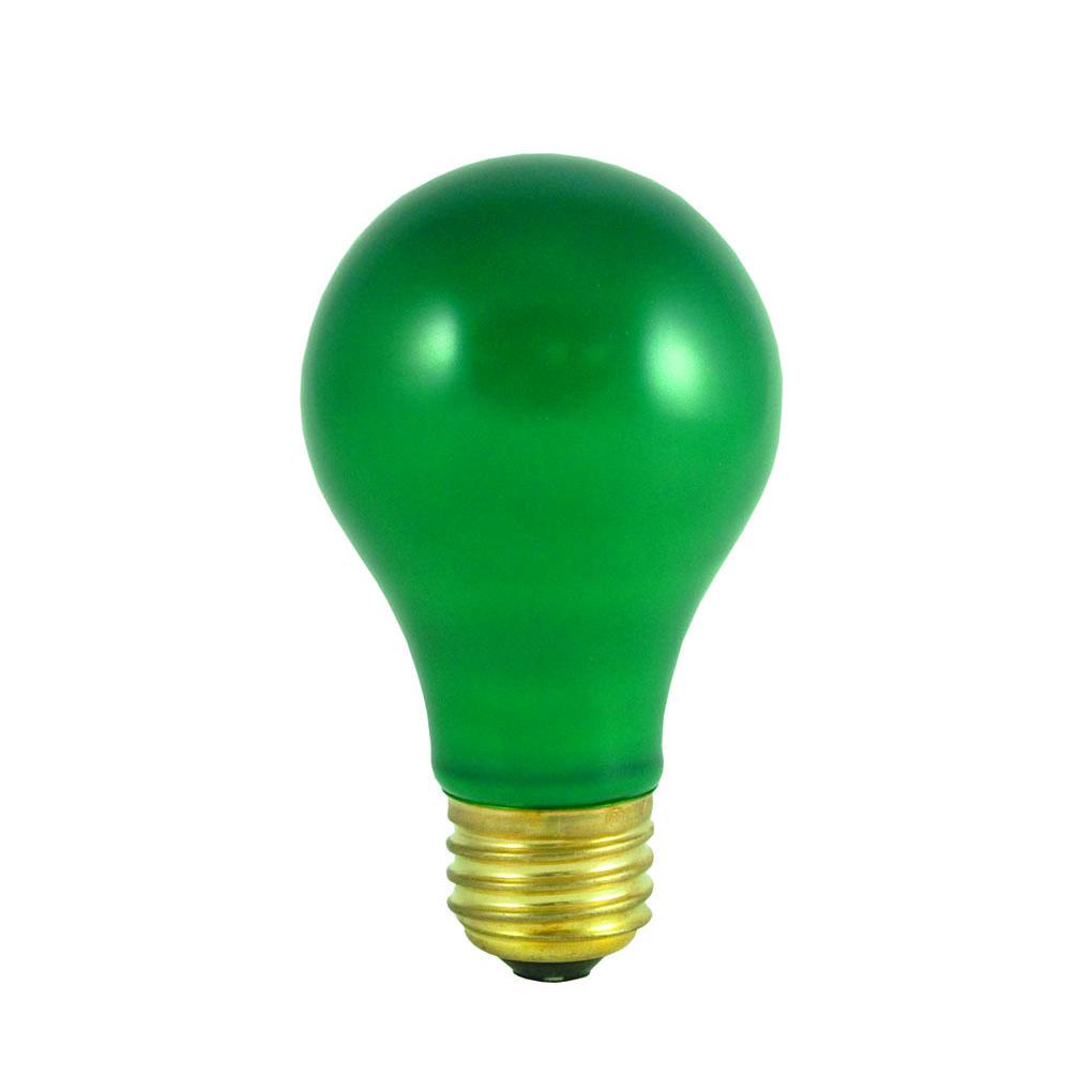 Bulbrite 106460 60 Watt A19 Incandescent Ceramic Green Party Bulb