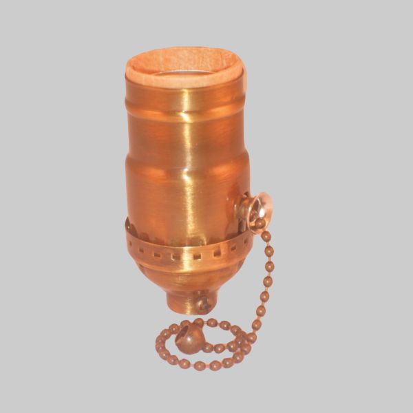 Kirks Lane-30564 - Pull Chain Socket Brass Antique Finish