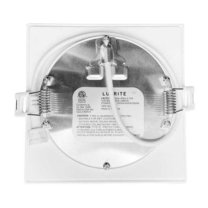 Luxrite LR23743 4 inch LED Mini Panel Square 5CCT - High Output Smooth ...