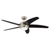 Westinghouse 7223800 Indoor Ceiling Fan with Dimmable LED Light Fixture - 52 inch - Satin Chrome Finish - Wengue Blades - Opal Frosted Glass