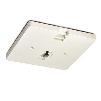 Nora Lighting NT-337W - Monopoint Canopy for Low Voltage Track Head - Square - White finish