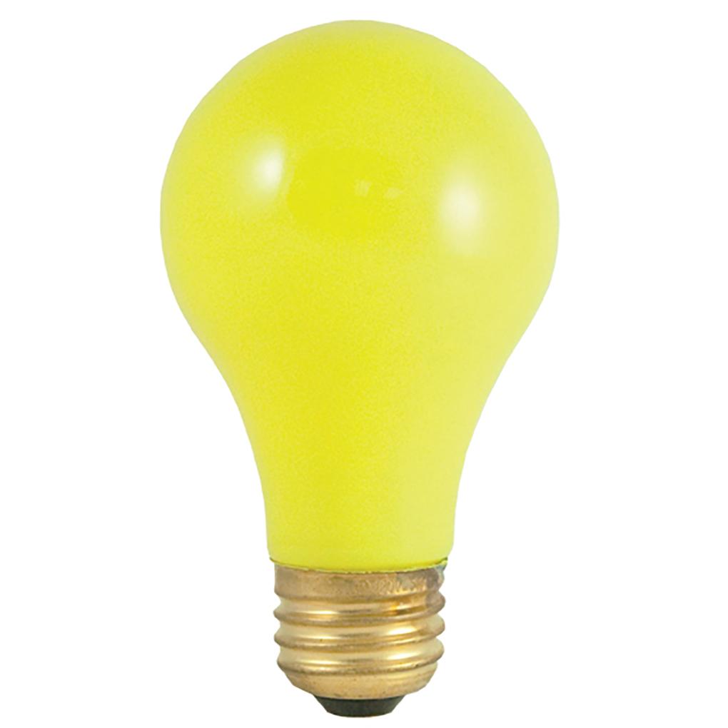 Bulbrite 106860 60 Watt A19 Incandescent Ceramic Yellow Party Bulb