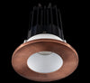 Lotus LED-2-S15W-5CCT-2RRAK-2RTCP-24D 2 Inch Round Recessed LED 15 Watt Designer Series - 5CCT Selectable - 1000 Lumen - 24 Degree Beam Spread - Alzak Reflector - Copper Trim