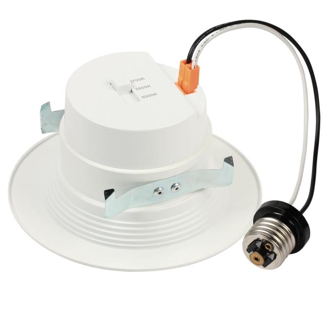 Westinghouse 5140000 Dimmable 4 Inch Recessed LED Downlight with Color Temperature Selection 2700 - 3500 - 5000 Kelvin - 10 Watt - E26 Base - ENERGY STAR