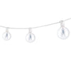 Bulbrite 810146 - 25 ft String Light Kit - 15 Sockets - E12 Base - White Wire with 15 Watt G16 White Finish Lamps - STRING15/E12/WHITE-G16KT