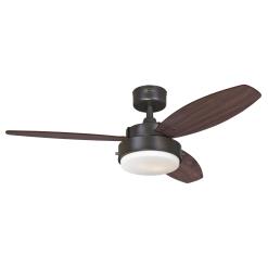 Westinghouse 7222500 Indoor Ceiling Fan with LED Light Fixture - 42 inch - Oil Rubbed Bronze Finish - Reversible Blades - Opal Frosted Glass