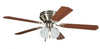 Craftmade BRC52BNK5C - 52 Inch Hugger Ceiling Fan w/Blades & 4 Light Kit Brushed Polished Nickel