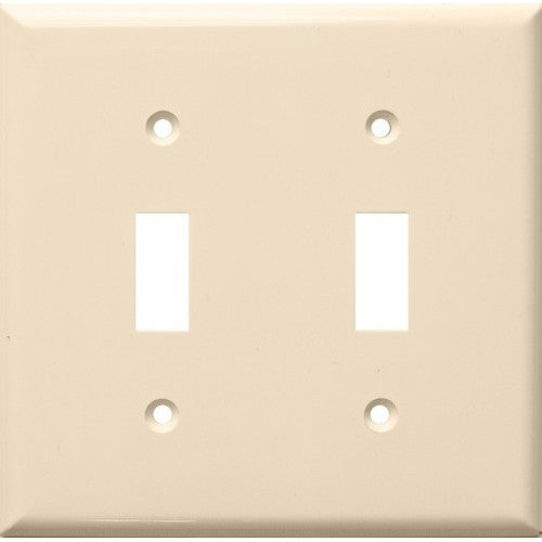 Morris Products 81023 Lexan Wall Plates 2 Gang Toggle Switch Almond - A standard 2 Gang Wall Plate Toggle Switch.