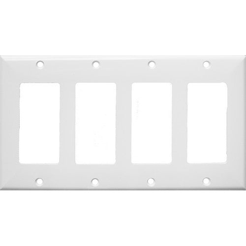 Morris Products 81141 Lexan Wall Plates 4 Gang Decorative/GFCI White - This Decorative/GFCI 4 Gang Wall Plate is a great value