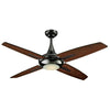 Westinghouse 7204400 52 Inch Gun Metal Finish Reversible Blades (Applewood/Black) Includes Light Fixture with Frosted Acrylic Shade